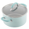 Rachael Ray Create Delicious Aluminum Nonstick Cookware Set, 13-Piece, Light Blue Shimmer - Light Blue Shimmer