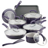 Rachael Ray Create Delicious Aluminum Nonstick Cookware Set, 13-Piece, Purple Shimmer - Purple Shimmer