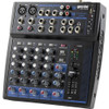 gemini GEM-08USB: COMPACT 8 Channel Bluetooth Mixer - Black, Blue - Black, Blue