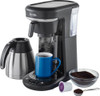 Mr. Coffee Pod + 10-Cup Space-Saving Combo Brewer - Stainless-Steel/Black