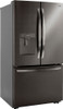 LG - 29 cu. Ft. 3 Door French Door with Ice Maker, and External Water Dispenser - PrintProof Black Stainless Steel