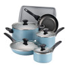 Farberware Dishwasher Safe Nonstick Cookware Set, 15-Piece, Aqua - Aqua