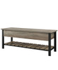 Walker Edison - Park City 48" Modern Farmhouse Storage Bench - Grey Wash