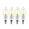 Geeni - LUX Edison B11 WiFi Smart Bulb Candelabra, 4-Pack - White