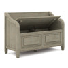 Simpli Home - Connaught Solid Wood 42 inch Wide Transitional Entryway Storage Bench - Distressed Grey