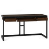 Simpli Home - Erina SOLID ACACIA WOOD Modern Industrial 60 inch Wide Writing Office Desk in - Farmhouse Brown