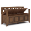 Simpli Home - Amherst Solid Wood 48 inch Wide Transitional Entryway Storage Bench - Rustic Natural Aged Brown