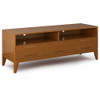 Simpli Home - Harper Solid Hardwood 60 inch Wide Mid Century Modern TV Media Stand For TVs up to 65 inches - Teak Brown