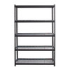 Space Solutions - 2300 Riveted Wire Deck Shelving, 5-Shelf, 18Dx48Wx72H - Black