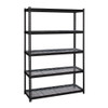 Space Solutions - 2300 Riveted Wire Deck Shelving, 5-Shelf, 18Dx48Wx72H - Black