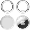 SaharaCase - Hybrid Flex Case for Apple AirTag (4-Pack) - Black/White/Blue/Red