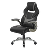 OSP Home Furnishings - Oversite Gaming Chair in Faux Leather with Accents - Gray