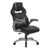 OSP Home Furnishings - Oversite Gaming Chair in Faux Leather with Accents - Gray