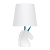 Simple Designs Sparkling Blue and White Unicorn Table Lamp - Blue