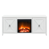 Camden&Wells - Granger 58" TV Stand with Log Fireplace - White