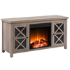 Camden&Wells - Colton 47.75" TV Stand with Log Fireplace - Gray Oak