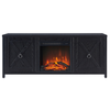 Camden&Wells - Granger 58" TV Stand with Log Fireplace - Blackened Bronze
