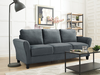 Lifestyle Solutions - Wesley Microfiber Sofa in Grey - Dark Grey