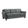 Lifestyle Solutions - Hamburg Rolled Arm Sofa in Grey - Dark Grey