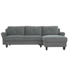 Lifestyle Solutions - Hamburg Rolled Arm Sectional Sofa in Grey - Dark Grey