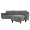 Lifestyle Solutions - Hamburg Rolled Arm Sectional Sofa in Grey - Dark Grey