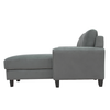 Lifestyle Solutions - Hamburg Rolled Arm Sectional Sofa in Grey - Dark Grey