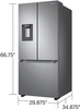 Samsung - 22 cu. ft. Smart 3-Door French Door Refrigerator with External Water Dispenser - Fingerprint Resistant Stainless Steel