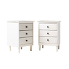 Walker Edison - 2-Piece Classic Minimal 3-Drawer Nightstand Set - White