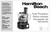 Hamilton Beach 70743 8 Cup Food Processor/Food Chopper with Built-In Bowl Scraper - BLACK