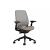 Steelcase Series 2 3D Airback Chair with Black Frame in Truffle Fabric and Nickel Mesh with Hard Floor Casters