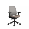 Steelcase Series 2 3D Airback Chair with Black Frame in Truffle Fabric and Nickel Mesh with Carpet Casters