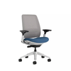 Steelcase Series 2 3D Airback Chair with Seagull Frame in Cobalt Fabric and Nickel Mesh with Carpet Casters