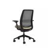 Steelcase Series 2 3D Airback Chair with Black Frame in Oatmeal Fabric and Nickel Mesh with Hard Floor Casters