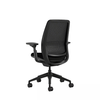 Steelcase Series 2 3D Airback Chair with Black Frame in Onyx Fabric and Licorice Mesh with Hard Floor Casters