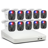 Swann - Enforcer 1080p, 16-Channel, 10-Camera, Indoor/Outdoor Wired 1080p 1TB DVR Home Security Camera System - White