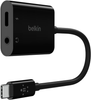 Belkin - Rockstar 3.5MM Audio + USB-C Charge Adapter - Black