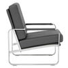 Studio Designs - Allure Arm Chair Leather and Chrome - Smoke