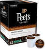 Peet's Coffee - French Roast Keurig Single Serve K-Cup Pods, 22 Count