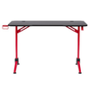 CorLiving Conqueror Black and Red Gaming Desk - Red and Black