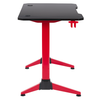 CorLiving Conqueror Black and Red Gaming Desk with LED Lights - Red and Black
