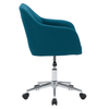 CorLiving Marlowe Upholstered Chrome Base Task Chair - Dark Blue