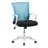 CorLiving Workspace Ergonomic Teal Mesh Back Office Chair - Teal and White