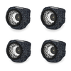 Nature Spring 4PC Solar Powered LED Rock Lights - Black