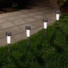 Nature Spring - Solar Powered Lights (Set of 6) - LED Outdoor Stake Spotlight Fixture for Gardens, Pathways, and Patios - Bronze - Bronze