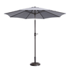 Nature Spring - 9' Outdoor Patio Umbrella with 8 Ribs, Aluminum Pole and Push Button Tilt, Fade Resistant Market Umbrella by (Gray) - Gray