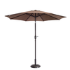 Nature Spring - 9' Outdoor Patio Umbrella with 8 Ribs, Aluminum Pole and Push Button Tilt, Fade Resistant Market Umbrella by (Brown) - Brown