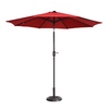 Nature Spring - 9' Outdoor Patio Umbrella with 8 Ribs, Aluminum Pole and Push Button Tilt, Fade Resistant Market Umbrella by (Red) - Red