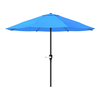 Nature Spring - 9-Foot Patio Umbrella - Outdoor Shade with Easy Crank – Table Umbrella for Deck, Balcony, Porch, Backyard (Blue) - Brilliant Blue