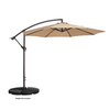 10' Offset Outdoor Patio Umbrella with 8 Steel Ribs and Vertical Tilt by Nature Spring (Beige) - Beige