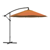 Nature Spring - Offset Patio Umbrella – 10 Ft Cantilever Hanging Outdoor Shade - Easy Crank and Base for Table, Deck, Porch (Terracotta) - Terracotta